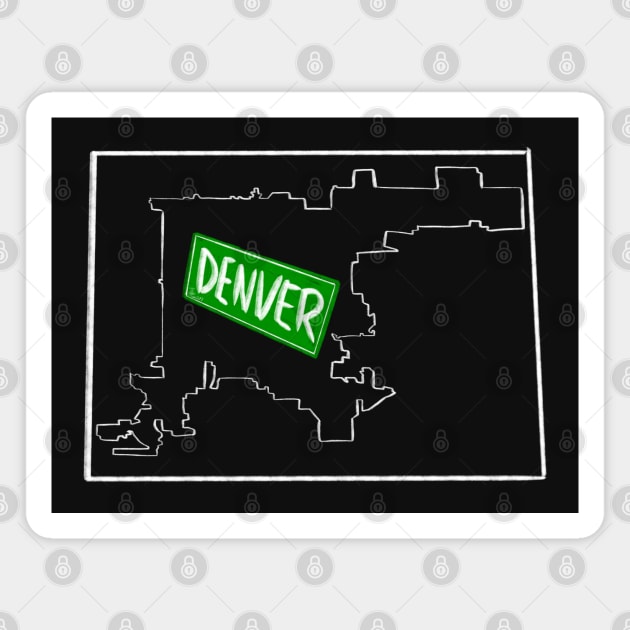 Denver City Limits in Chalk Magnet by That5280Lady